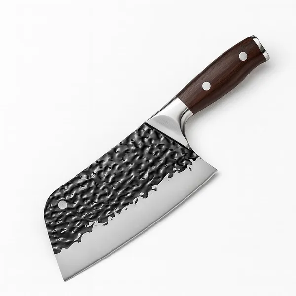 Premium_Stainless_Steel_Meat_Cleaver_Knife_with_Hammered_Blade,_Ergonomic_Wooden_Handle,_Heavy_Duty_Kitchen_Chopping_Knife_for_Meat,_Vegetables_&_Food_Preparation