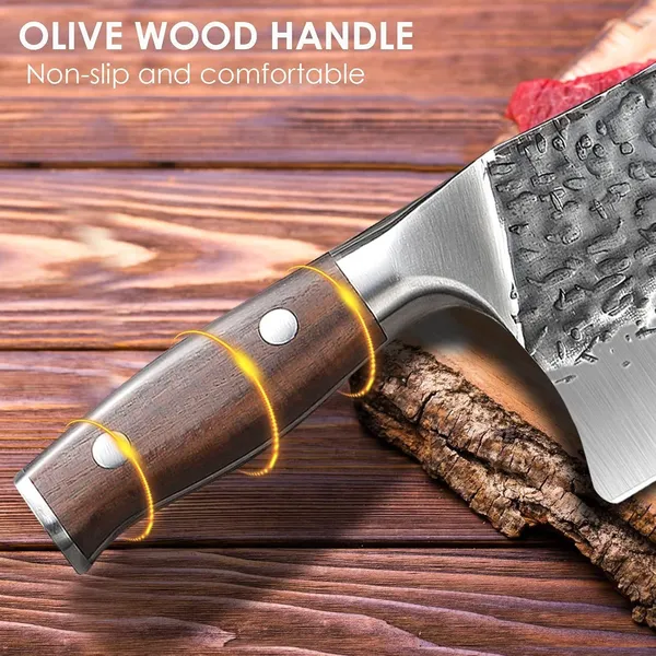 Premium_Stainless_Steel_Meat_Cleaver_Knife_with_Hammered_Blade,_Ergonomic_Wooden_Handle,_Heavy_Duty_Kitchen_Chopping_Knife_for_Meat,_Vegetables_&_Food_Preparation