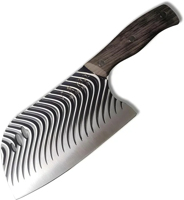 Professional_Kitchen_Cleaver_Knife_with_Wide_Stainless_Steel_Blade_and_Ergonomic_Wood_Grain_Handle_for_Chopping_Cutting_Slicing_Meat_Vegetables_Fruits