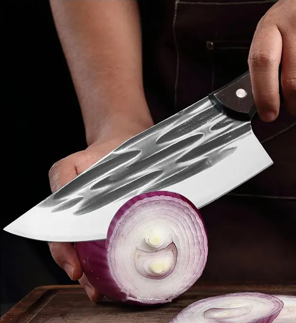 Stainless_Steel_Chef_Knife_with_Ergonomic_Black_Handle,_Sharp_Multipurpose_Kitchen_Chopping_&_Cutting_Knife_for_Vegetables,_Fruits,_Meat_&_Everyday_Cooking