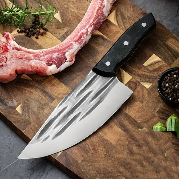 Stainless_Steel_Chef_Knife_with_Ergonomic_Black_Handle,_Sharp_Multipurpose_Kitchen_Chopping_&_Cutting_Knife_for_Vegetables,_Fruits,_Meat_&_Everyday_Cooking