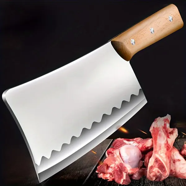 Heavy_Duty_Meat_Cleaver_Knife_for_Kitchen,_Stainless_Steel_Butcher_Chopper_with_Wooden_Handle,_Wide_Blade_Kitchen_Cutter_for_Meat,_Chicken,_Fish,_Vegetables_&_Food_Preparation