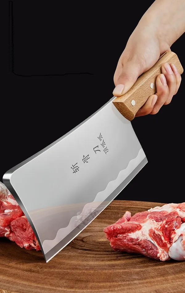 Heavy_Duty_Meat_Cleaver_Knife_for_Kitchen,_Stainless_Steel_Butcher_Chopper_with_Wooden_Handle,_Wide_Blade_Kitchen_Cutter_for_Meat,_Chicken,_Fish,_Vegetables_&_Food_Preparation