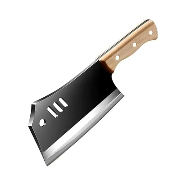 Heavy_Duty_Stainless_Steel_Kitchen_Cleaver_Knife_with_Wooden_Handle_|_Meat_Chopper,_Vegetable_Cutter_&_Multipurpose_Cutting_Knife
