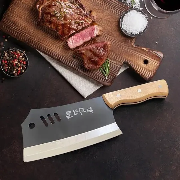 Heavy_Duty_Stainless_Steel_Kitchen_Cleaver_Knife_with_Wooden_Handle_|_Meat_Chopper,_Vegetable_Cutter_&_Multipurpose_Cutting_Knife