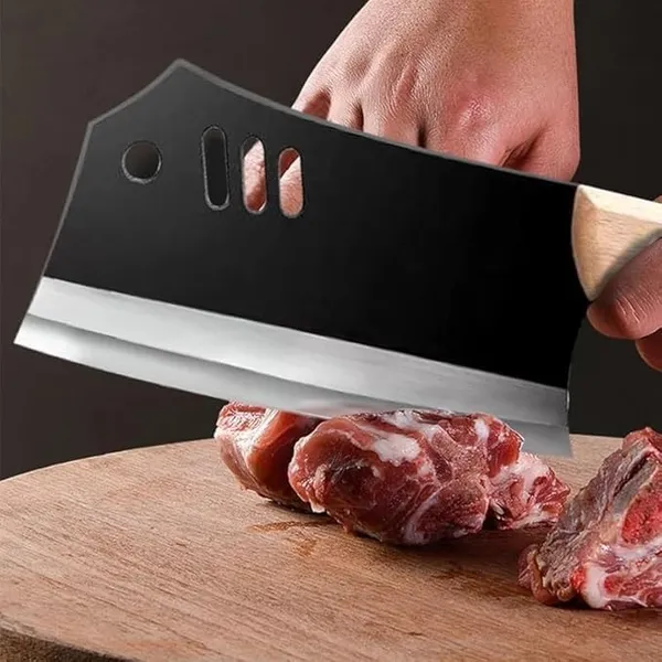 Heavy_Duty_Stainless_Steel_Kitchen_Cleaver_Knife_with_Wooden_Handle_|_Meat_Chopper,_Vegetable_Cutter_&_Multipurpose_Cutting_Knife