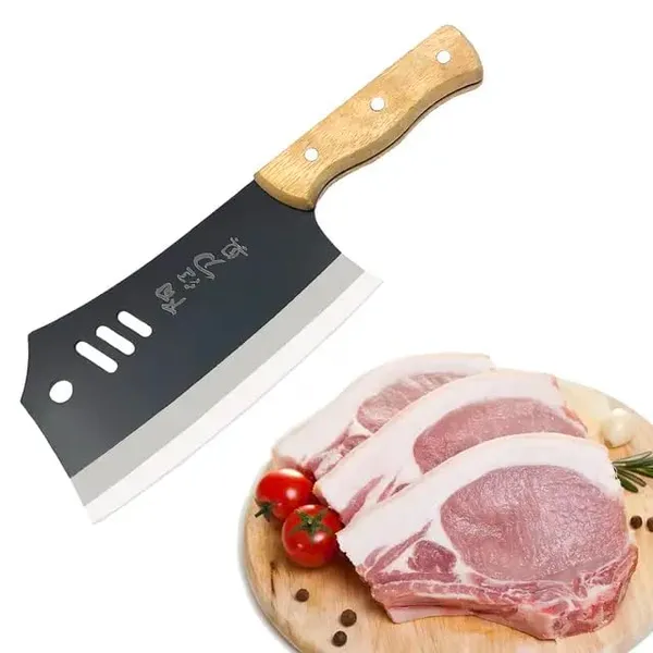 Heavy_Duty_Stainless_Steel_Kitchen_Cleaver_Knife_with_Wooden_Handle_|_Meat_Chopper,_Vegetable_Cutter_&_Multipurpose_Cutting_Knife