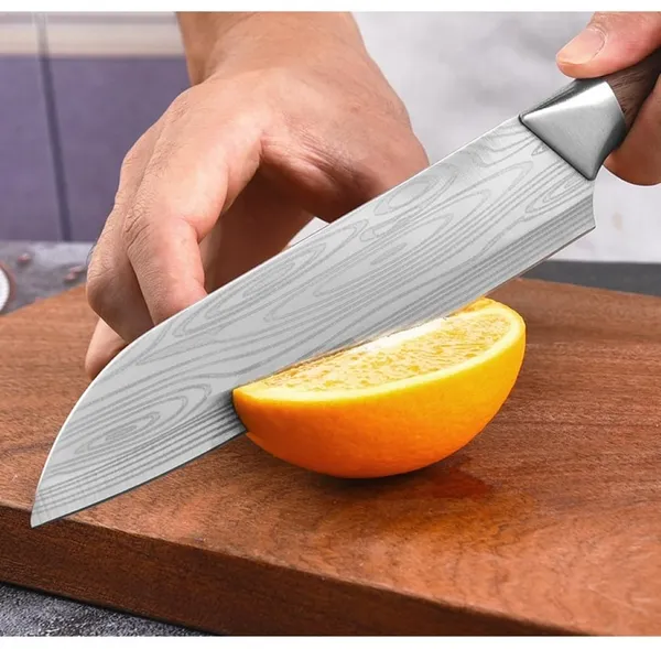 Premium_Stainless_Steel_Chef_Knife_with_Damascus_Pattern_Blade,_Wooden_Handle,_Sharp_Kitchen_Cutting_Knife_for_Slicing,_Chopping,_Dicing_&_Everyday_Cooking