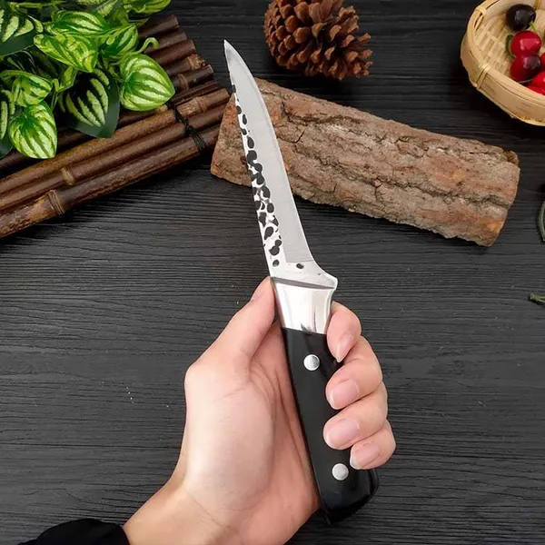 Premium_Kitchen_Utility_Knife_with_Hammered_Pattern_Blade,_Ergonomic_Black_Handle,_Multipurpose_Chopping_&_Slicing_Knife_for_Fruits,_Vegetables,_Meat_&_Everyday_Kitchen_Use