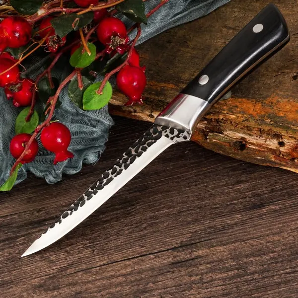 Premium_Kitchen_Utility_Knife_with_Hammered_Pattern_Blade,_Ergonomic_Black_Handle,_Multipurpose_Chopping_&_Slicing_Knife_for_Fruits,_Vegetables,_Meat_&_Everyday_Kitchen_Use