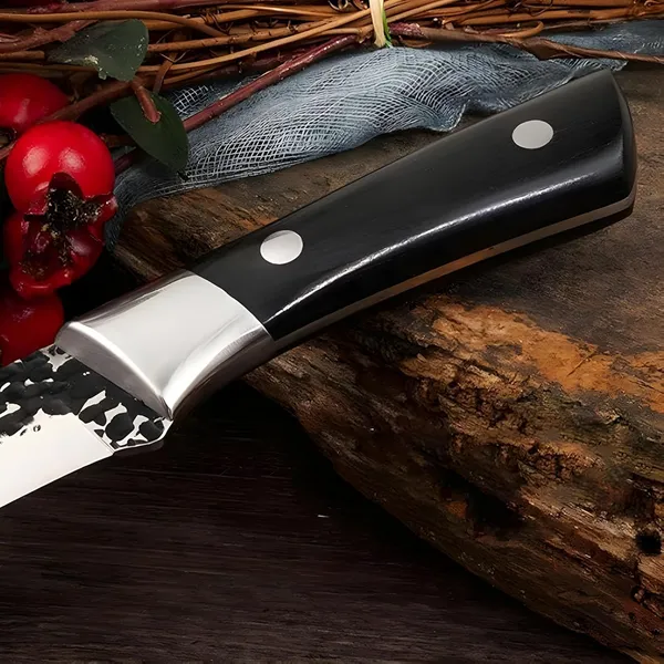 Premium_Chef_Knife_with_Hammered_Pattern_Blade,_Sharp_Kitchen_Cutting_Knife_with_Ergonomic_Black_Handle_for_Chopping,_Slicing,_Dicing_&_Everyday_Food_Preparation