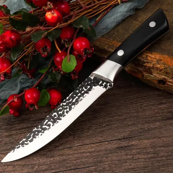Premium_Chef_Knife_with_Hammered_Pattern_Blade,_Sharp_Kitchen_Cutting_Knife_with_Ergonomic_Black_Handle_for_Chopping,_Slicing,_Dicing_&_Everyday_Food_Preparation