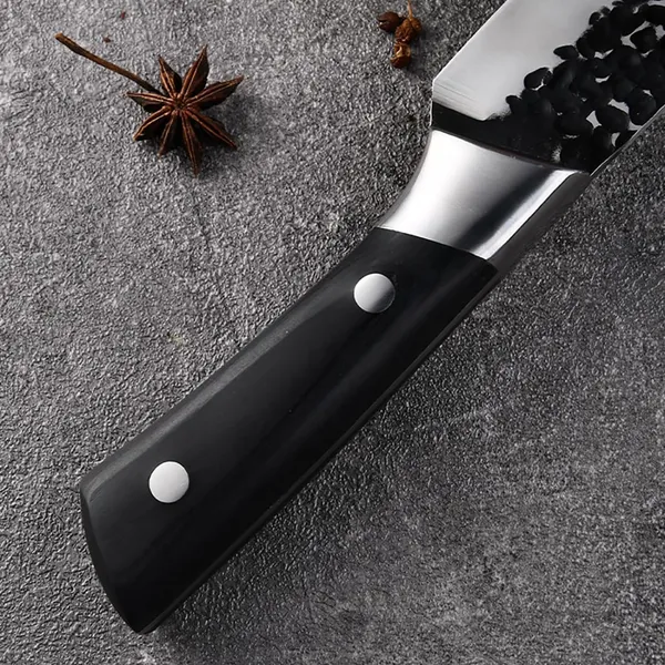 Premium_Chef_Knife_with_Hammered_Pattern_Blade,_Sharp_Kitchen_Cutting_Knife_with_Ergonomic_Black_Handle_for_Chopping,_Slicing,_Dicing_&_Everyday_Food_Preparation