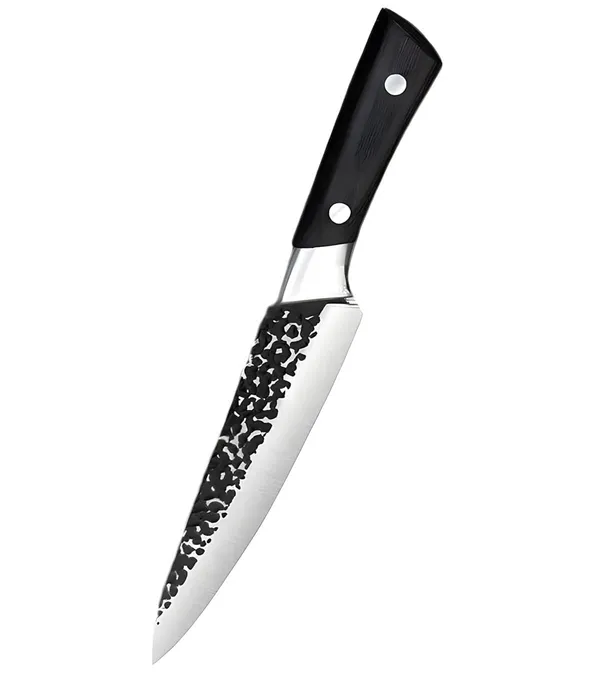 Premium_Stainless_Steel_Chef_Knife_with_Hammered_Blade_&_Ergonomic_Black_Handle_|_Multipurpose_Kitchen_Cutting_Knife_for_Chopping,_Slicing_&_Dicing