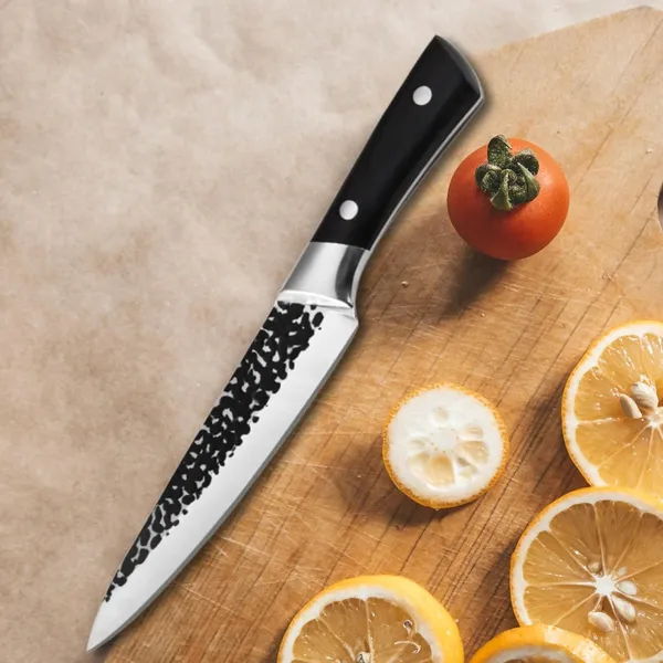 Premium_Stainless_Steel_Chef_Knife_with_Hammered_Blade_&_Ergonomic_Black_Handle_|_Multipurpose_Kitchen_Cutting_Knife_for_Chopping,_Slicing_&_Dicing