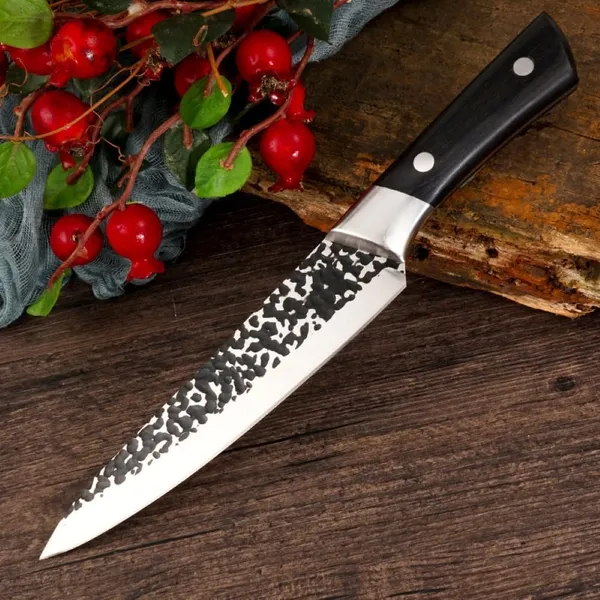 Premium_Stainless_Steel_Chef_Knife_with_Hammered_Blade_&_Ergonomic_Black_Handle_|_Multipurpose_Kitchen_Cutting_Knife_for_Chopping,_Slicing_&_Dicing