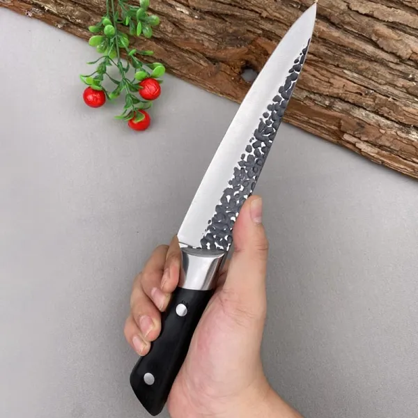 Premium_Stainless_Steel_Chef_Knife_with_Hammered_Blade_&_Ergonomic_Black_Handle_|_Multipurpose_Kitchen_Cutting_Knife_for_Chopping,_Slicing_&_Dicing