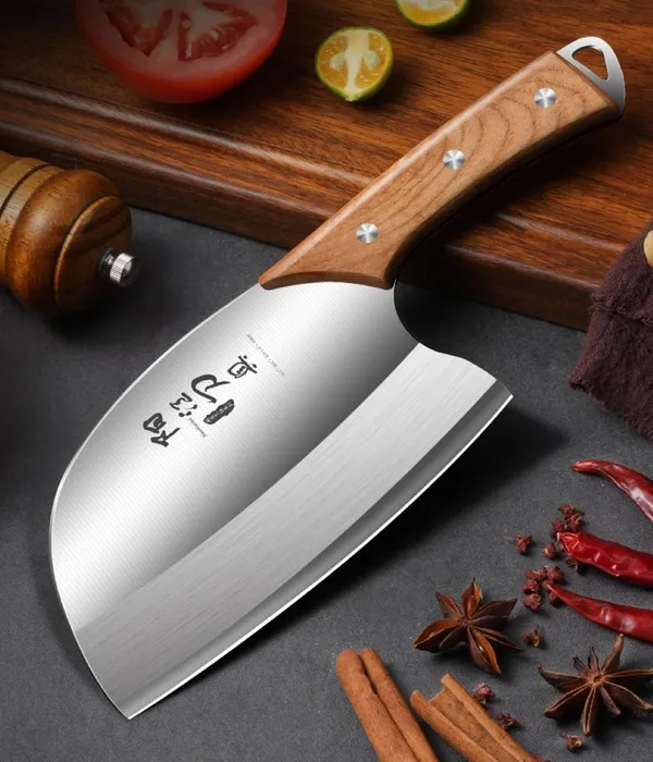 Stainless_Steel_Kitchen_Cleaver_Knife_with_Wooden_Handle,_Heavy-Duty_Meat_&_Vegetable_Chopper,_Wide_Sharp_Blade_for_Cutting,_Chopping_&_Slicing
