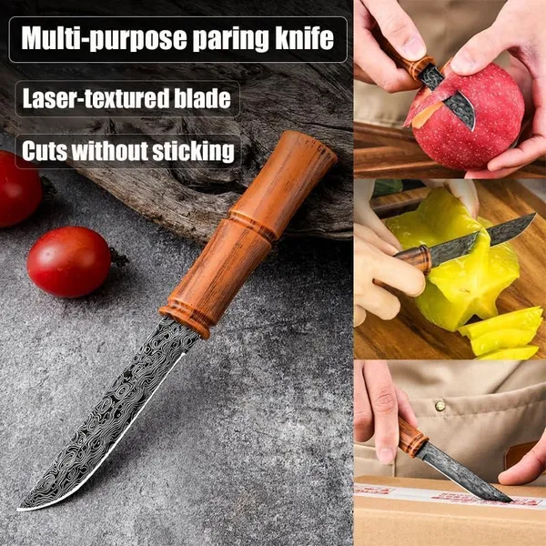 Handcrafted_Pattern_Steel_Kitchen_Utility_Cutter_with_Wooden_Grip_Handle,_Multi_Purpose_Sharp_Prep_Tool_for_Fruits,_Vegetables,_Meat,_Cooking_Gift_Item