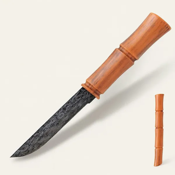 Handcrafted_Pattern_Steel_Kitchen_Utility_Cutter_with_Wooden_Grip_Handle,_Multi_Purpose_Sharp_Prep_Tool_for_Fruits,_Vegetables,_Meat,_Cooking_Gift_Item