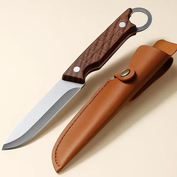 Stainless_Steel_Kitchen_Knife_with_Sharp_Serrated_Edge_&_Wooden_Handle_|_Multipurpose_Fruit,_Vegetable_&_Food_Cutting_Knife