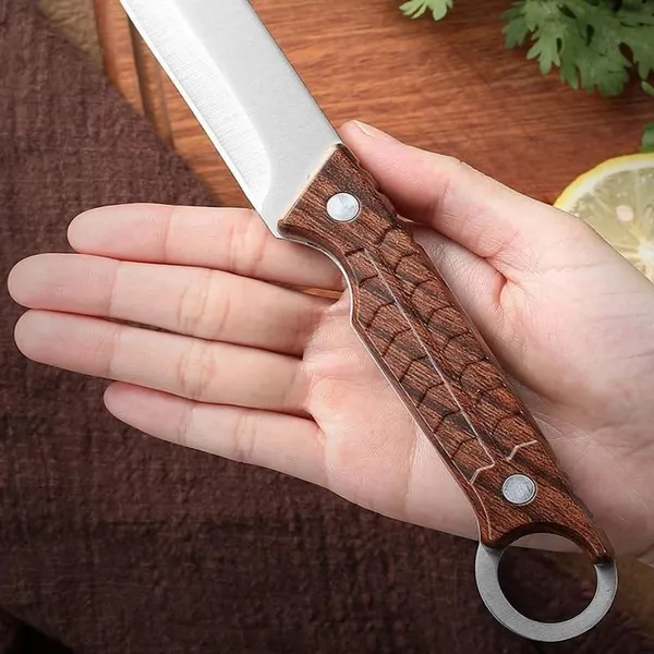Stainless_Steel_Kitchen_Knife_with_Sharp_Serrated_Edge_&_Wooden_Handle_|_Multipurpose_Fruit,_Vegetable_&_Food_Cutting_Knife