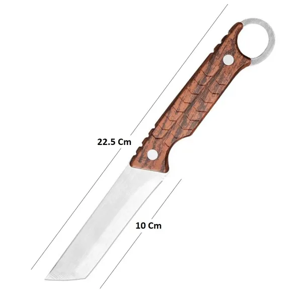 Stainless_Steel_Utility_Knife_with_Wooden_Finish_Handle_&_Protective_Sheath_|_Multipurpose_Kitchen_&_Cutting_Knife_with_Carry_Loop
