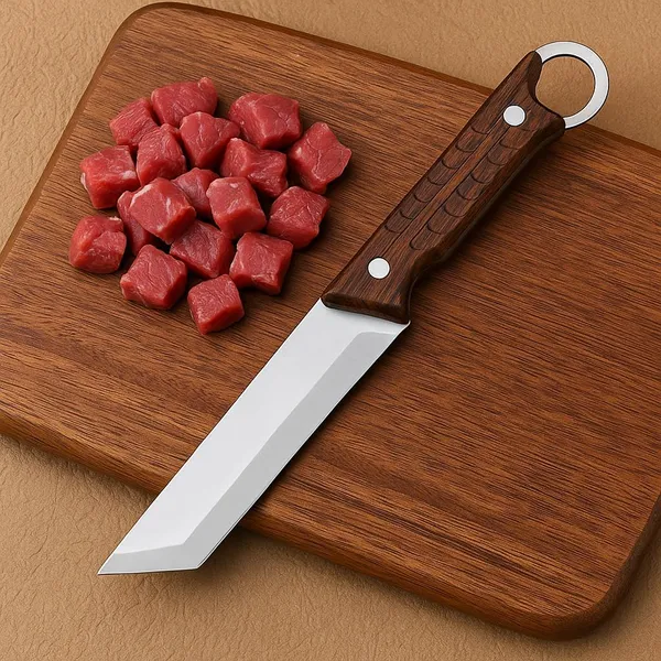 Stainless_Steel_Utility_Knife_with_Wooden_Finish_Handle_&_Protective_Sheath_|_Multipurpose_Kitchen_&_Cutting_Knife_with_Carry_Loop