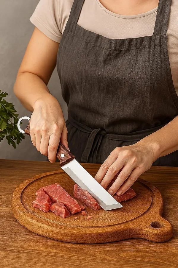 Stainless_Steel_Utility_Knife_with_Wooden_Finish_Handle_&_Protective_Sheath_|_Multipurpose_Kitchen_&_Cutting_Knife_with_Carry_Loop