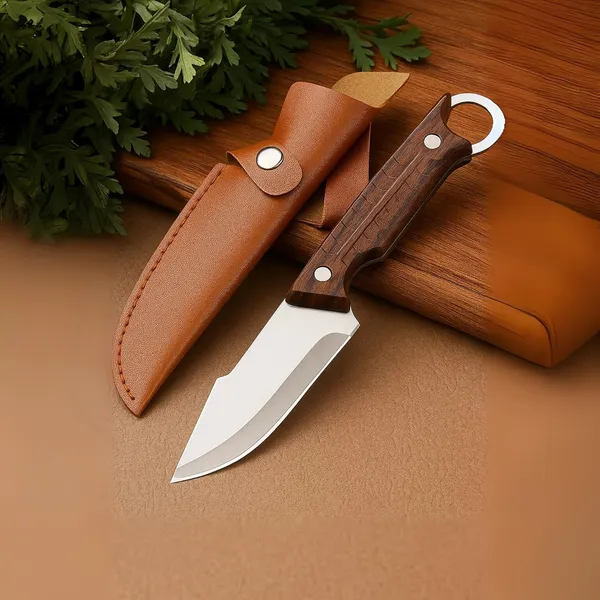 Multipurpose_Stainless_Steel_Utility_Knife_with_Wooden_Handle_&_Leather_Sheath_|_Compact_Kitchen_&_Everyday_Cutting_Knife