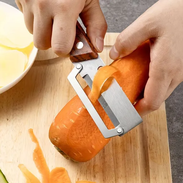 Multipurpose_2_in_1__Stainless_Steel_Vegetable_Peeler_with_Wooden_Handle_|_Heavy_Duty_Fruit_&_Vegetable_Peeler,_Julienne_Slicer_&_Bottle_Opener_For_Drinks