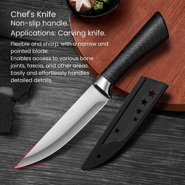 Stainless_Steel_Kitchen_Knife_with_Protective_Sheath,_Sharp_Multipurpose_Chef_Knife_with_Ergonomic_Black_Textured_Handle_for_Chopping,_Slicing_&_Cutting_Fruits,_Vegetables,_Meat_&_Daily_Kitchen_Use