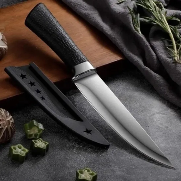 Stainless_Steel_Kitchen_Knife_with_Protective_Sheath,_Sharp_Multipurpose_Chef_Knife_with_Ergonomic_Black_Textured_Handle_for_Chopping,_Slicing_&_Cutting_Fruits,_Vegetables,_Meat_&_Daily_Kitchen_Use