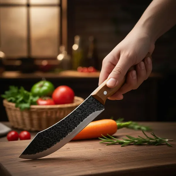 Professional_Chef_Knife_8_Inch,_Stainless_Steel_Kitchen_Knife_with_Sharp_Blade_&_Ergonomic_Wooden_Handle,_Multipurpose_Meat,_Bread,_Vegetable_&_Food_Cutting_Knife