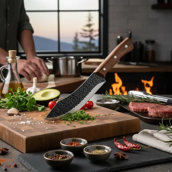 Professional_Chef_Knife_8_Inch,_Stainless_Steel_Kitchen_Knife_with_Sharp_Blade_&_Ergonomic_Wooden_Handle,_Multipurpose_Meat,_Bread,_Vegetable_&_Food_Cutting_Knife