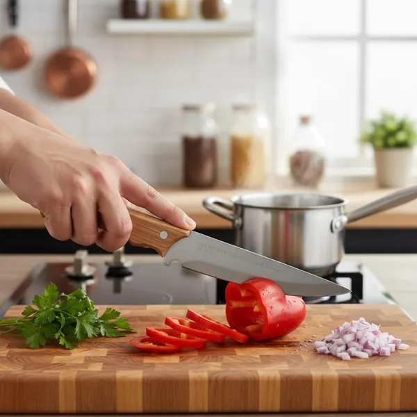 Premium_Stainless_Steel_Chef_Knife_with_Ergonomic_Wooden_Handle,_Multipurpose_Kitchen_Cutting_Knife_for_Fruits,_Vegetables,_Meat,_Bread_Chopping,_Slicing,_Dicing,_Home_&_Professional_Use