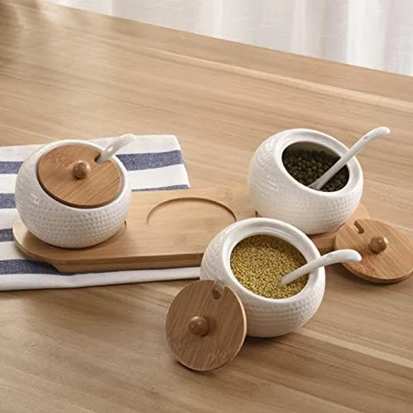 Ceramic_Storage_Jars_with_Bamboo_Wooden_Lids_&_Spoons,_Kitchen_Spice_Containers