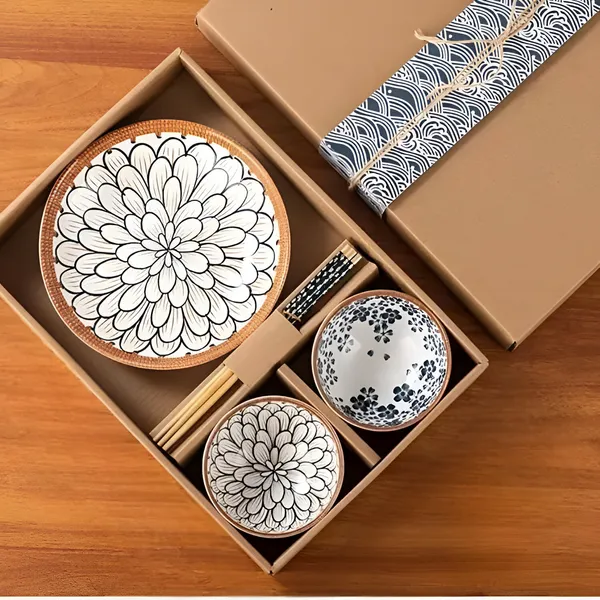 Japanese_Ceramic_Dinnerware_Set_|_Floral_Serving_Plate_&_Bowls_with_Chopsticks_|_Japanese_Style_Tableware_Gift_Set