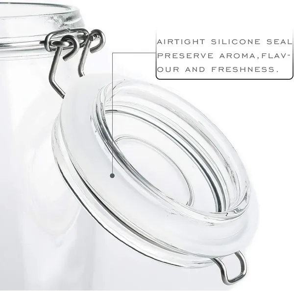 1000_ml_Airtight_Glass_Storage_Jar_with_Locking_Lid,_Transparent_Glass_Jar_for_Home_Organization_(Pack_of_4)(Square)