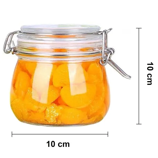 500_ml_Airtight_Glass_Storage_Jar_with_Locking_Clamp_Lid,_Food_Storage_Container_for_Kitchen,_Multipurpose_Glass_Jar_for_Spices,_Snacks,_Tea,_Pasta,_Grains,_Dry_Fruits,_Nuts_&_Other_Food_Items