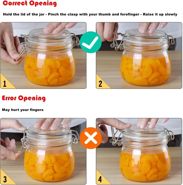 500_ml_Airtight_Glass_Storage_Jar_with_Locking_Clamp_Lid,_Food_Storage_Container_for_Kitchen,_Multipurpose_Glass_Jar_for_Spices,_Snacks,_Tea,_Pasta,_Grains,_Dry_Fruits,_Nuts_&_Other_Food_Items