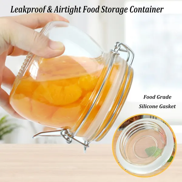 500_ml_Airtight_Glass_Storage_Jar_with_Locking_Clamp_Lid,_Food_Storage_Container_for_Kitchen,_Multipurpose_Glass_Jar_for_Spices,_Snacks,_Tea,_Pasta,_Grains,_Dry_Fruits,_Nuts_&_Other_Food_Items