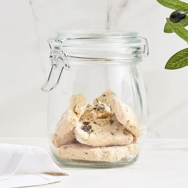 750_ml_Airtight_Glass_Storage_Jar_with_Lock_Lid_-_Clear_Food_Container_Canister_for_Kitchen_Pantry_Organization,_Coffee_Beans,_Tea,_Sugar,_Cookies,_Spices_&_Snacks_(Pack_of_2)(Round)