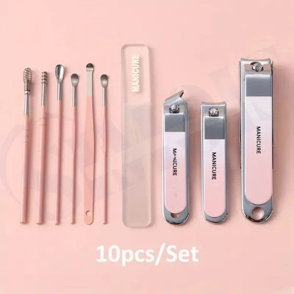 10_in_1_Manicure_Pedicure_Kit_Set_with_Nail_Clippers,_Cuticle_Tools_&_Travel_Case