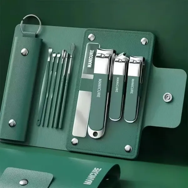 10_in_1_Manicure_Pedicure_Kit_Set_with_Nail_Clippers,_Cuticle_Tools_&_Travel_Case