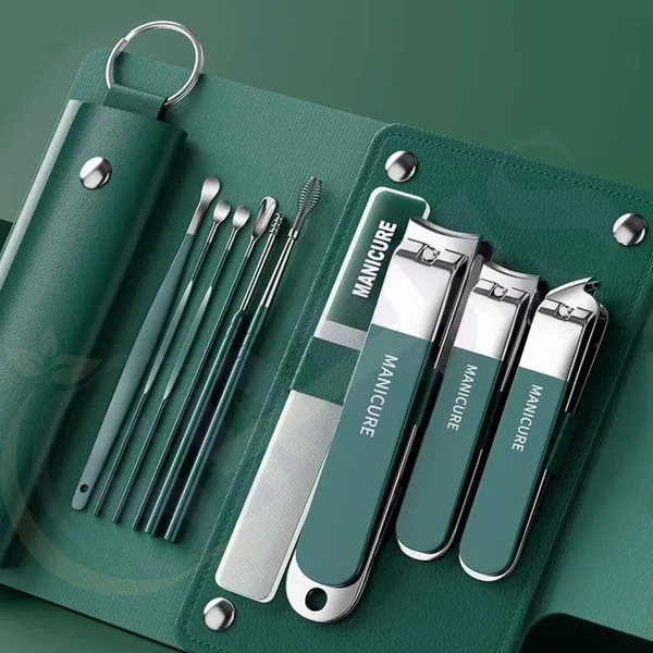 10_in_1_Manicure_Pedicure_Kit_Set_with_Nail_Clippers,_Cuticle_Tools_&_Travel_Case