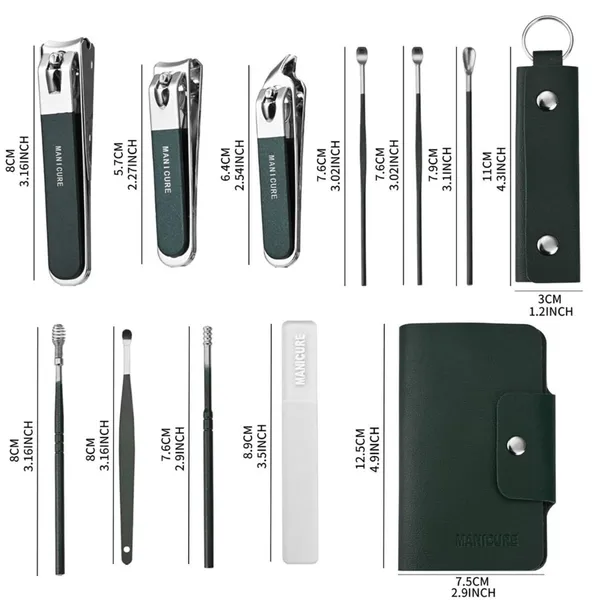 10_in_1_Manicure_Pedicure_Kit_Set_with_Nail_Clippers,_Cuticle_Tools_&_Travel_Case