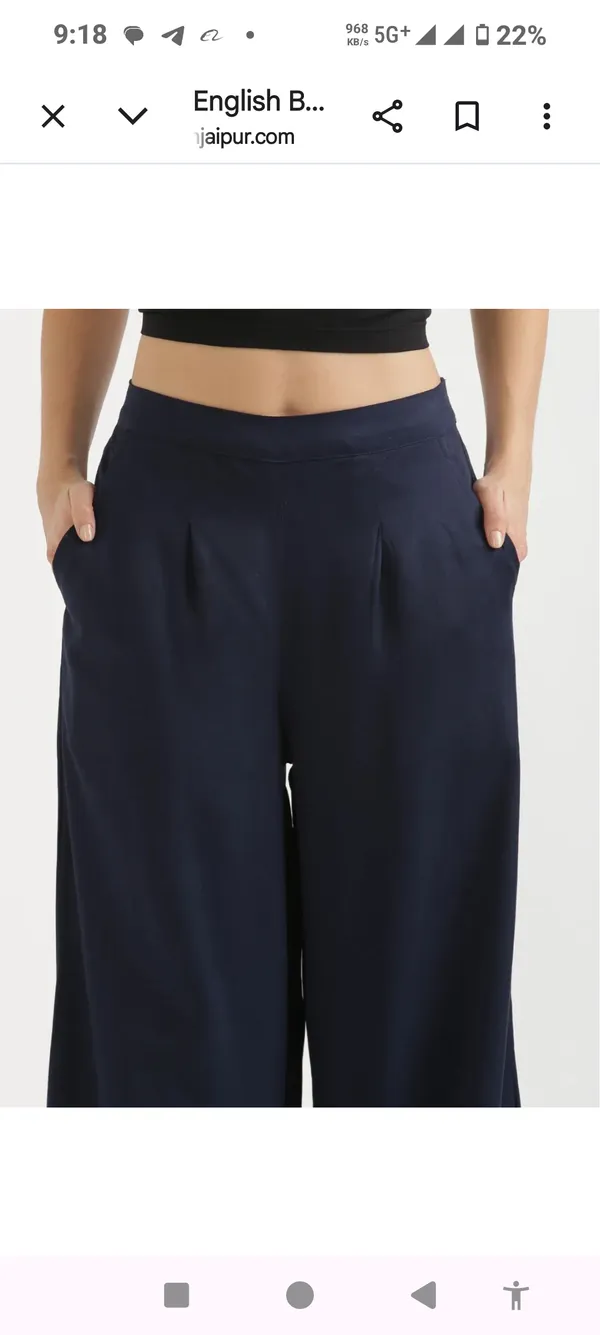 Navy_Blue_Cotton_Wide_Leg_Palazzo_Pants_For_Women