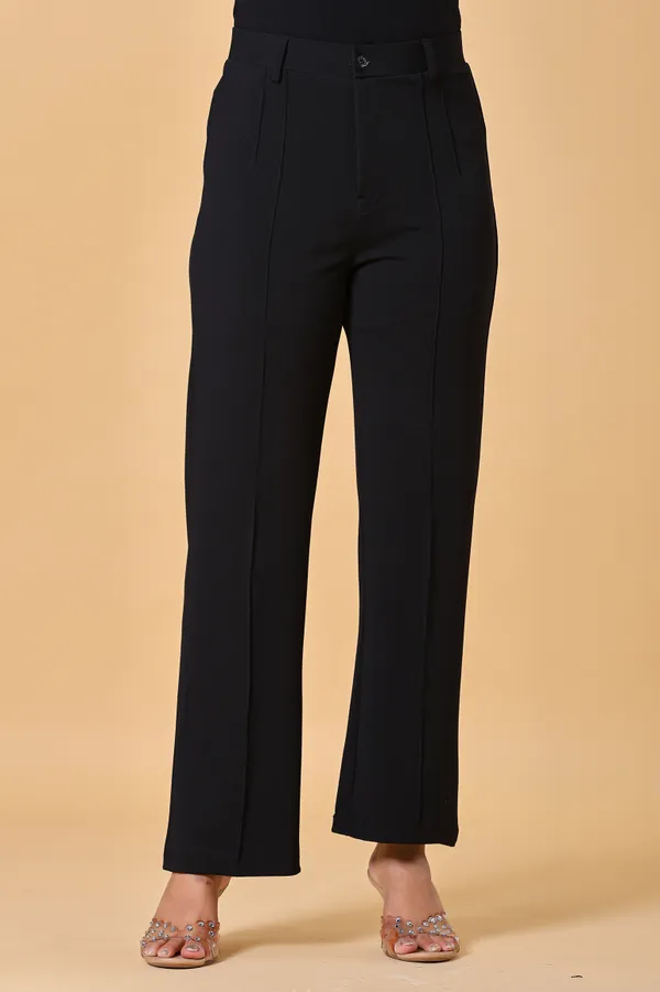 Black_Lycra_Cotton_High_Waist_Wide_Leg_Trousers_For_Women