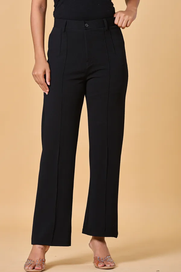 Black_Lycra_Cotton_High_Waist_Wide_Leg_Trousers_For_Women